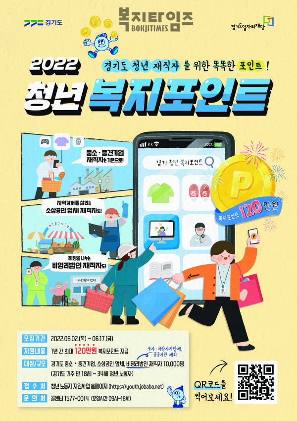 2022 경기도 청년 복지포인트 포스터