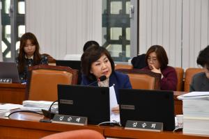 [국감 현장] 사회복지사 근무환경 개선 대책 요구하는 김순례 의원