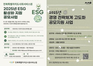 전북사회서비스원, ESG 활성화·품질향상 공모지원 사업 추진
